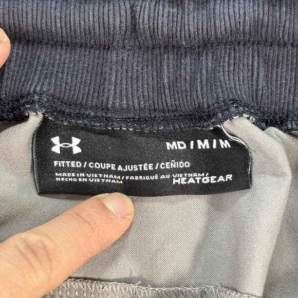 Under Armour HeatGear Sportstyle Elite Cargo Pants Mens M Gray Joggers Techwear - Picture 10 of 16